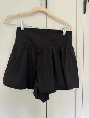 Popilush Black Women's Skater Shorts